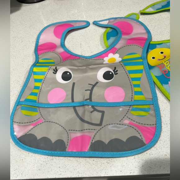 Babies  BIBS SET OF 2-pink & blue - Picture 4 of 10